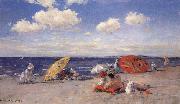 William Merrit Chase At the Seaside painting